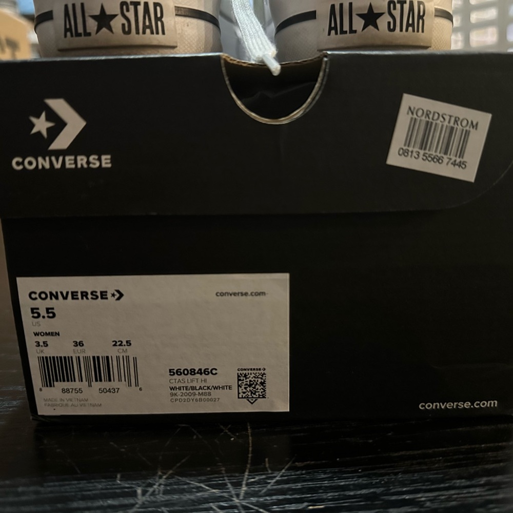 Converse White Platform Hightops - Picture 8 of 8